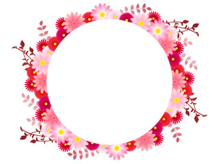 秋の花のフレーム