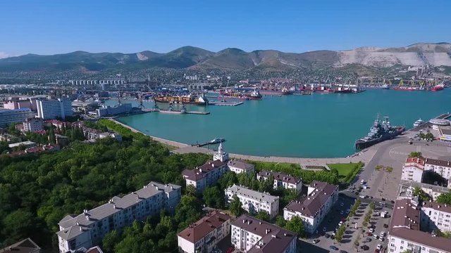Novorossiysk quay  Cemes Bay, Black Sea, Krasnodar region, Russia 2018-08-08