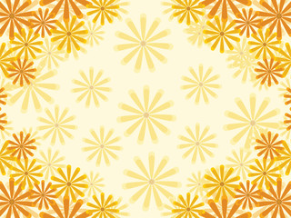 Golden Floral Flower Greeting Card Template Background Border