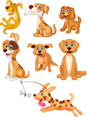 Cartoon dogs collection set