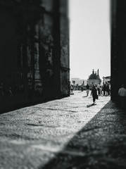 Old town square in Porto, Portugal