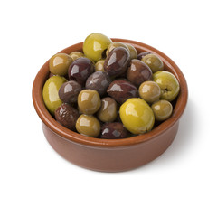 Traditional bowl with spanish olives