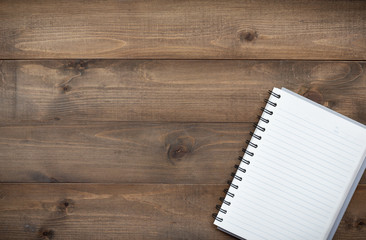 Vintage white do list paper mockup flat lay on old table top wood background texture space concept workspace office blank note, plan on calendar new year 2019, business blogger idea empty text view