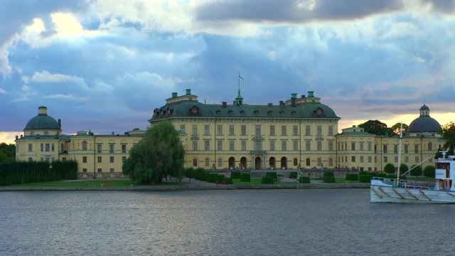Steamboat trafficing Drottningholm Palace, Stockholm, Sweden.