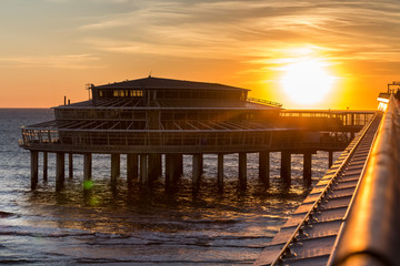 the hague netherlands beach promenade sundown