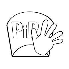 Obraz premium Hand zombie icon. Rip. Vector illustration.