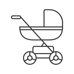 Baby carriage linear icon