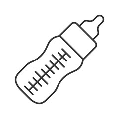 Baby feeding bottle linear icon