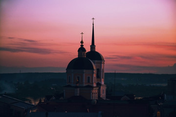 Orthodox Church, at sunset
