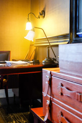 Detail of Place for work at hotel 