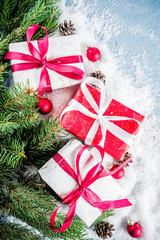 Christmas background with gifts