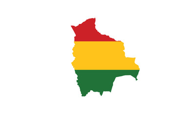 Bolivia outline map national borders country shape state