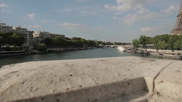 Slow motion of the Eiffel Tower