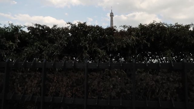 Slow motion of the Eiffel Tower