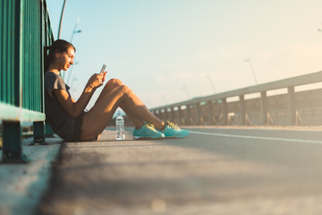 Texting messages after good workout