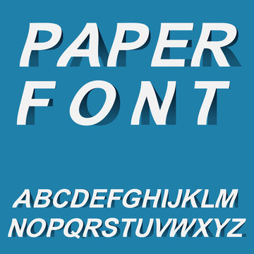 Paper font design for typographyon