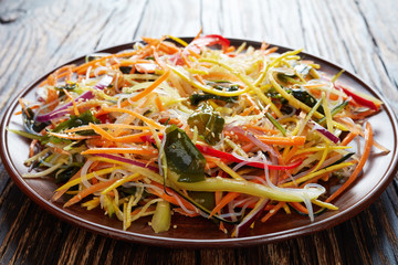 asian style vegetable low calories salad