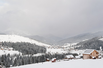 Winter Carpathian Mountains