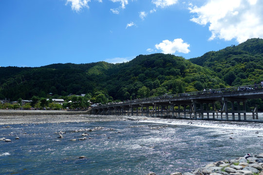 日本 京都 嵐山 桂川 渡月橋 Japan Kyoto Arashiyama Katsuragawa Togetsu Bridge