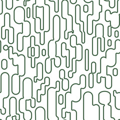 Abstract opuncia cacti paths seamless pattern for wrapping, craft, textile, fabric