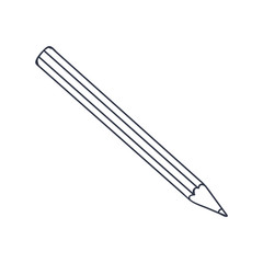Pencil. Doodle style black and white illustration