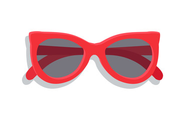 Modern Sunglasses with Round Lenses Vector Banner