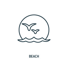 Beach creative icon. Simple element illustration. Beach concept symbol design from beach icon collection. Can be used for web, mobile and print. web design, apps, software, print.