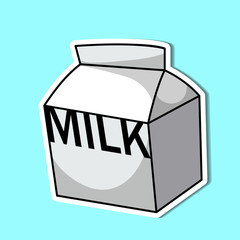 milk of simple color illustrations