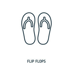 Flip Flops creative icon. Simple element illustration. Flip Flops concept symbol design from beach...