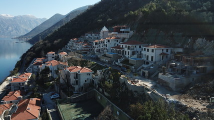 Fototapeta na wymiar Aerial photo of Kostanjica,Montenegro