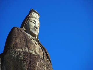 青空と平和観音, Oya Heiwa Kannon, Utsunomiya City, Tochigi Prefecture, Japan