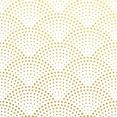 Poster de jardin Or abstrait géométrique Fond de vecteur transparente motif d& 39 écailles dorées scintillantes ou de confettis de fontaine dans un design rétro Gatsby avec des points scintillants d& 39 or art déco sur blanc