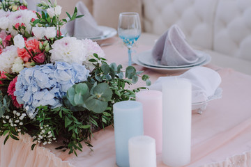 Table decor with flowers table 