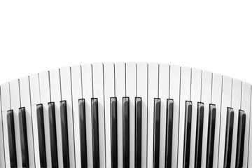 Distorted piano keyboard
