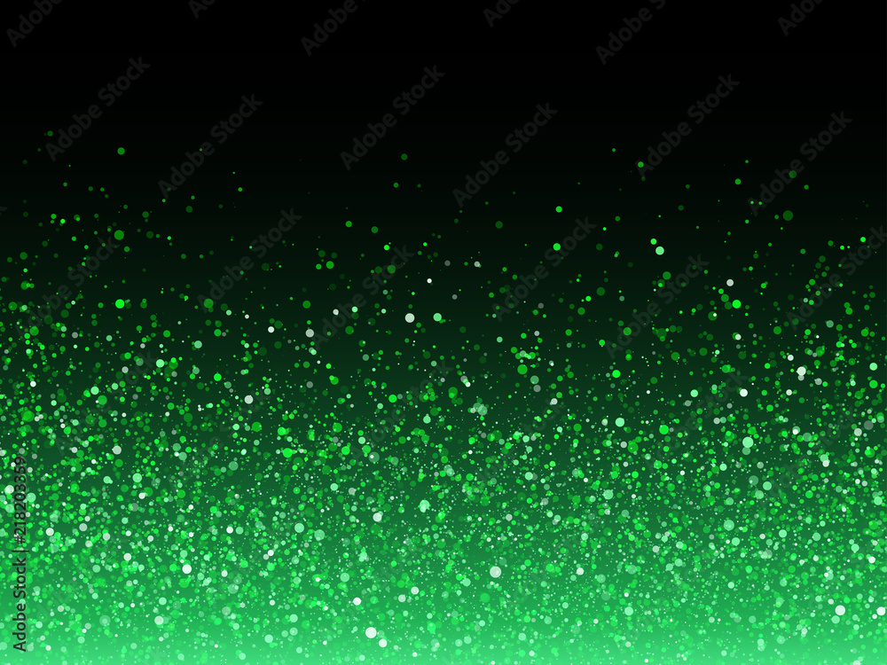 Poster green glitter light vector abstract background of star shine particles and bokeh effect