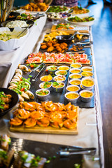 Breakfast Buffet Concept, Breakfast Time in Luxury Hotel, Brunch with Family in Restaurant