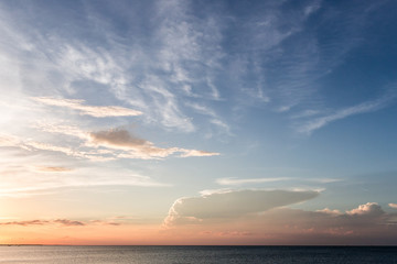 coastal evening colorful sky