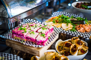 Breakfast Buffet Concept, Breakfast Time in Luxury Hotel, Brunch with Family in Restaurant