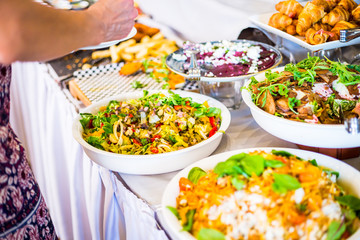 Breakfast Buffet Concept, Breakfast Time in Luxury Hotel, Brunch with Family in Restaurant