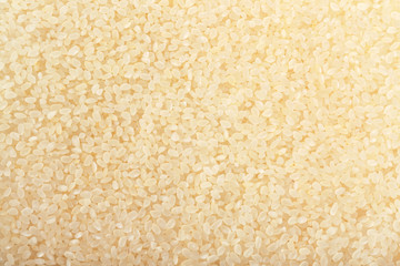 Raw white rice as background
