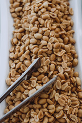 Peanuts Background. Spoon for peanuts