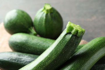 Ripe zucchinis, closeup