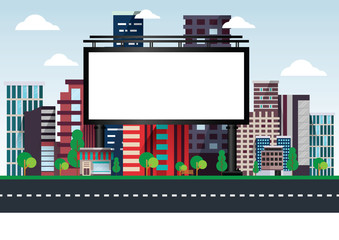 Obraz premium Stock Vector Blank Urban Billboards