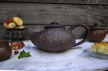  глиняный чайник ручной работы 