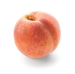 Fresh peach on white background