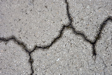 Close up of cracked concrete floor texture