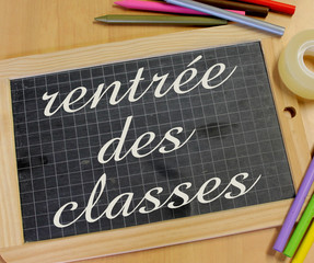ardoise d'école rentrée des classes
