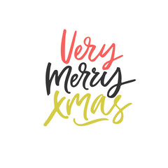 Merry Christmas Lettering Design