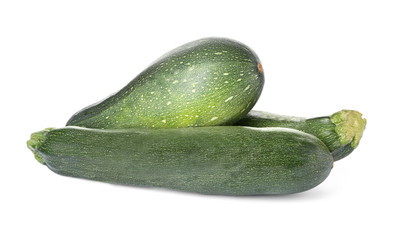 Fresh zucchini isolated on white