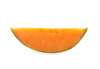 Obraz na płótnie Canvas Sliced ripe melon on white background